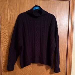 Ralph Lauren, XXL, NWT,Cozy Black cable knit sweater